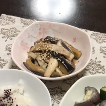 茄子とエリンギ、食感の違いが良いですね♪ ご飯が進みました。ごちそうさまでした☆